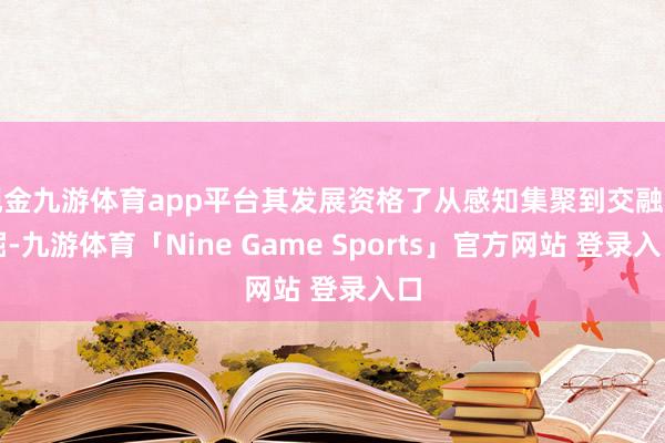 现金九游体育app平台其发展资格了从感知集聚到交融挖掘-九游体育「Nine Game Sports」官方网站 登录入口